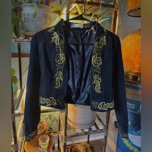 Embroidered Black Jacket